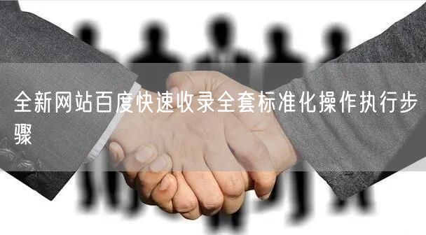 全新网站百度快速收录全套标准化操作执行步骤