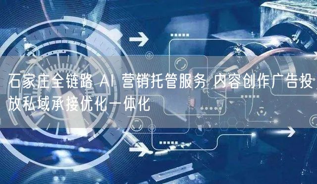 石家庄全链路 AI 营销托管服务 内容创作广告投放私域承接优化一体化