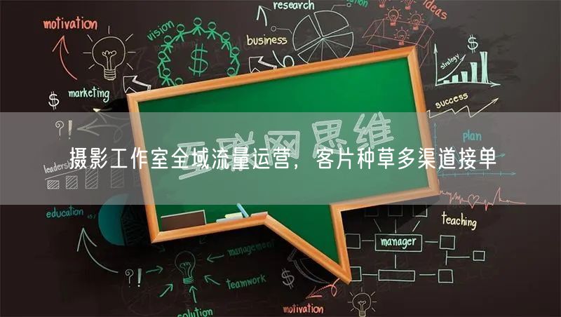 摄影工作室全域流量运营，客片种草多渠道接单