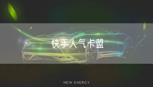 快手人气卡盟