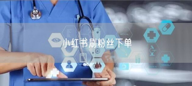小红书刷粉丝下单
