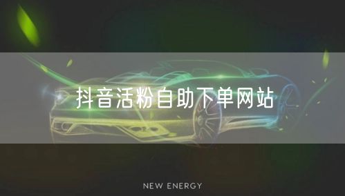 抖音活粉自助下单网站