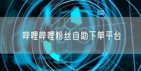 哔哩哔哩粉丝自助下单平台