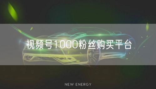 视频号1000粉丝购买平台
