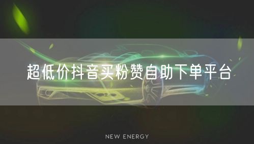 超低价抖音买粉赞自助下单平台