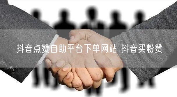 抖音点赞自助平台下单网站 抖音买粉赞