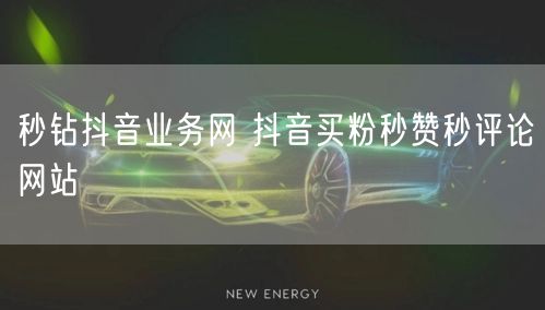 秒钻抖音业务网 抖音买粉秒赞秒评论网站