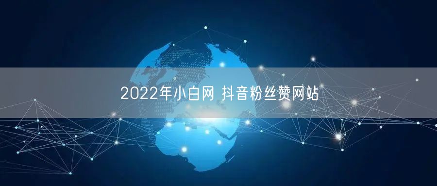 2022年小白网 抖音粉丝赞网站