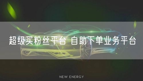 超级买粉丝平台 自助下单业务平台