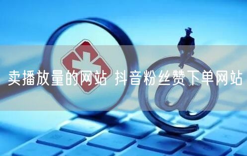 卖播放量的网站 抖音粉丝赞下单网站