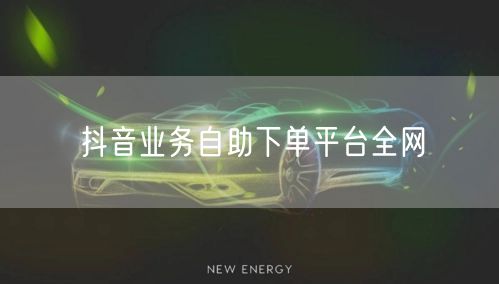 抖音业务自助下单平台全网