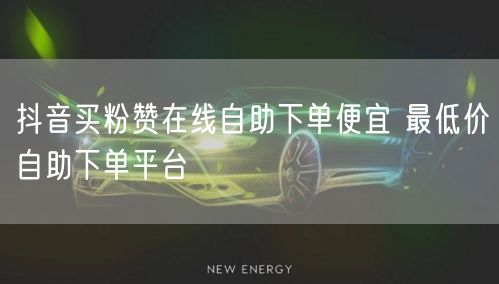 抖音买粉赞在线自助下单便宜 最低价自助下单平台